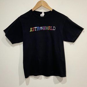 Astroworld Port and Company Men's Black T-Shirt Size Small
